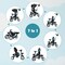 7-in-1 Detachable Baby Stroller with Canopy and Safety Harness